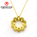 Natural loose gemstones 14K Gold Plated Necklace Jewelry